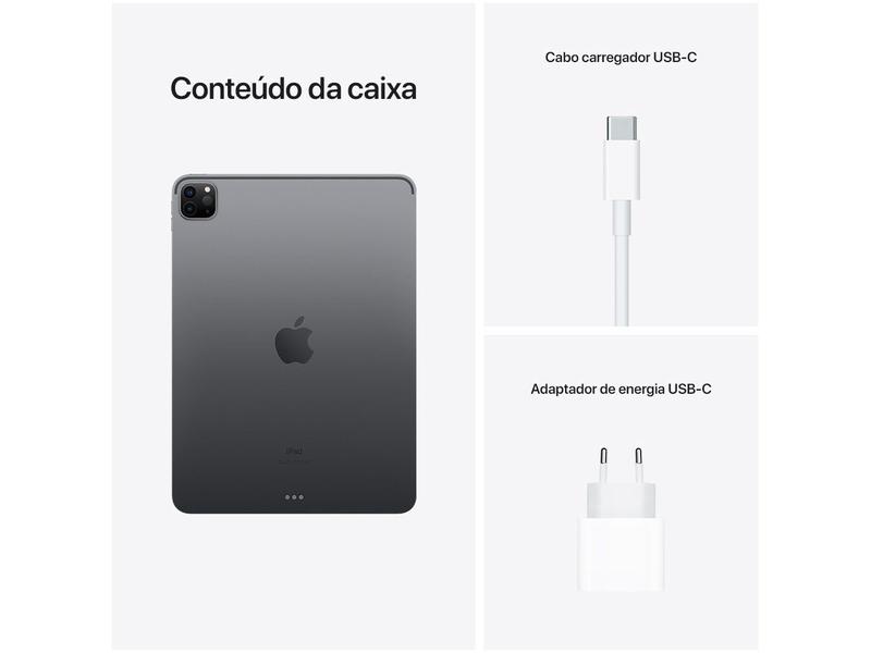 iPad Pro 11” Apple M1 Wi-Fi 128GB - Cinza-espacial - Apple iPad
